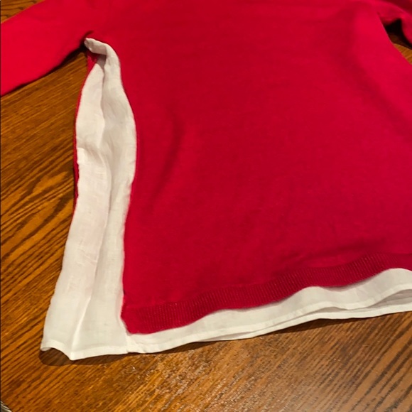 J.Jill red and white knit tunic - Picture 2 of 4